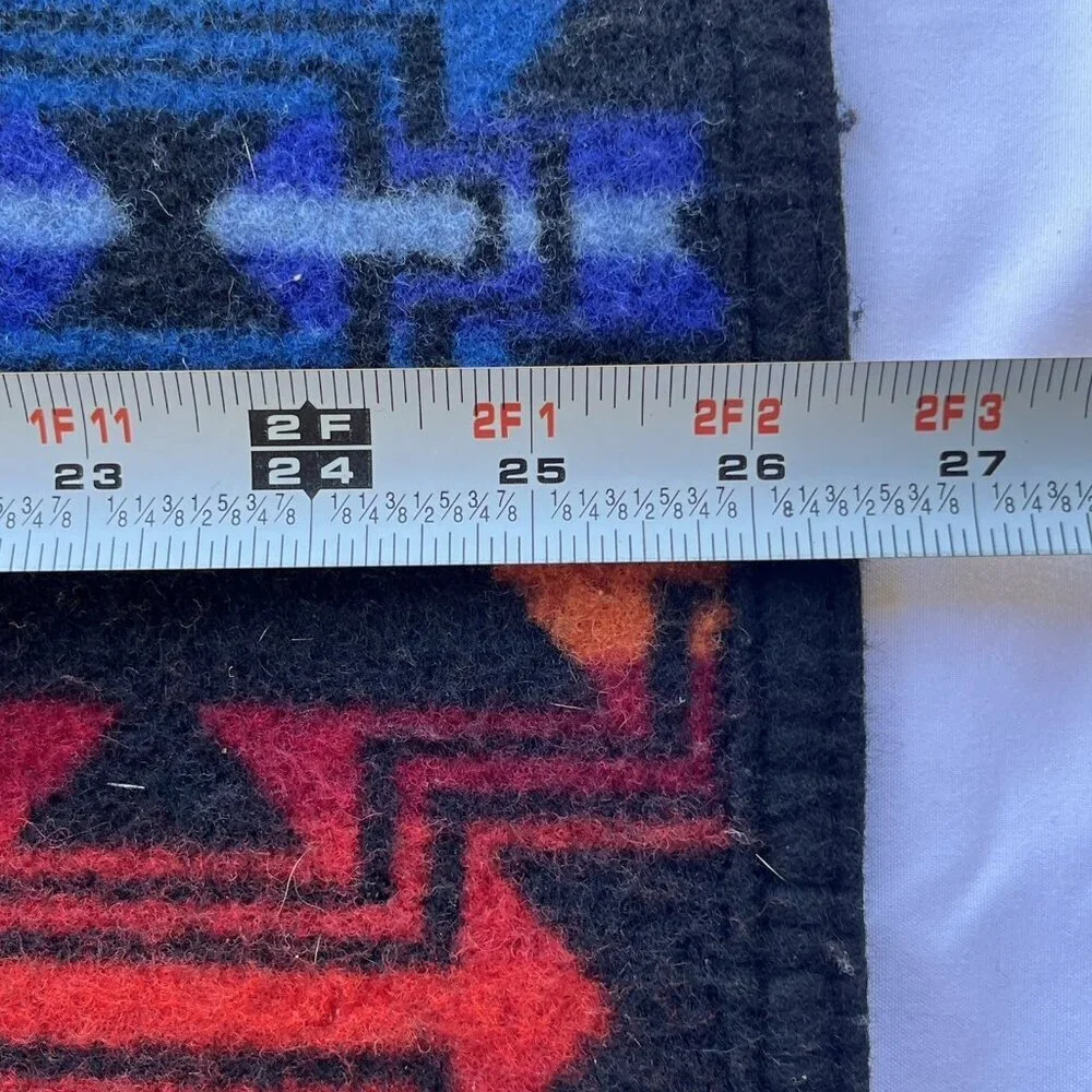 Vtg Pendleton Beaver State Aztec Southwest Wool Blend Saddle Blanket Shawl USA